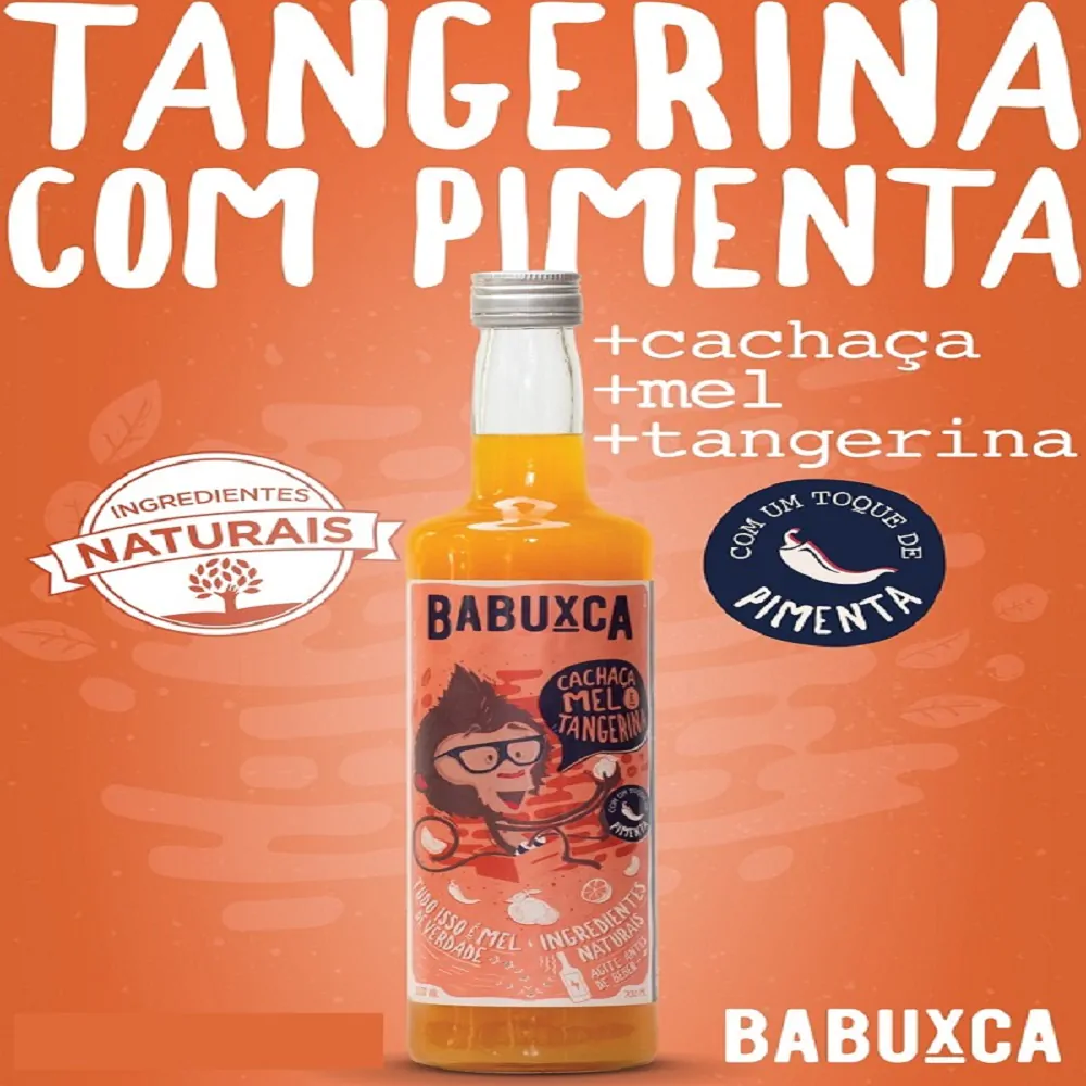 CACHAÇA TANGERINA E MEL - BABUXCA 700 ML