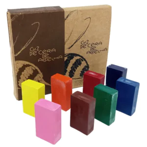 BLOCOS DE CERA DE ABELHA PARA DESENHOS 8 CORES SORTIDAS