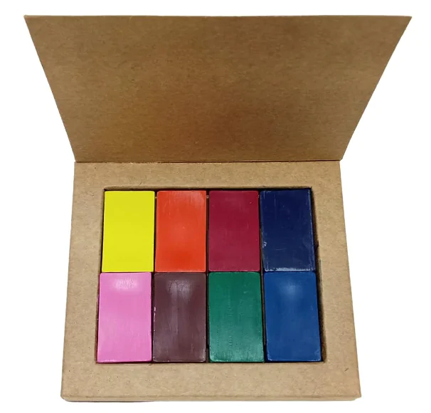 BLOCOS DE CERA DE ABELHA PARA DESENHOS 8 CORES SORTIDAS - Imagem 4