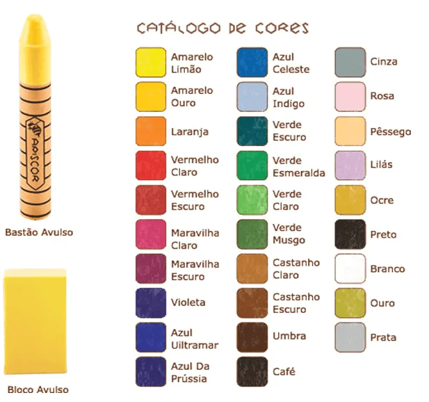 GIZ DE CERA EM BASTAO 8 CORES BÁSICAS - Imagem 10