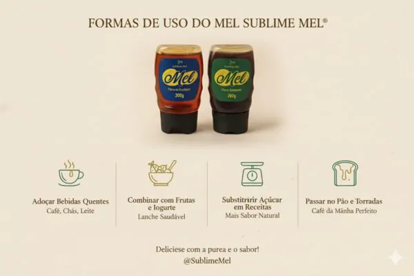 Mel Puro de Flores Silvestres e Eucalipto– 200g Combo– Sublime Mel® - Imagem 3