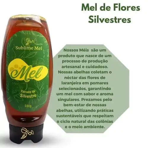 Mel de Flores Silvestres 500g | Puro, Natural e Artesanal – Sublime Mel® - Imagem 3