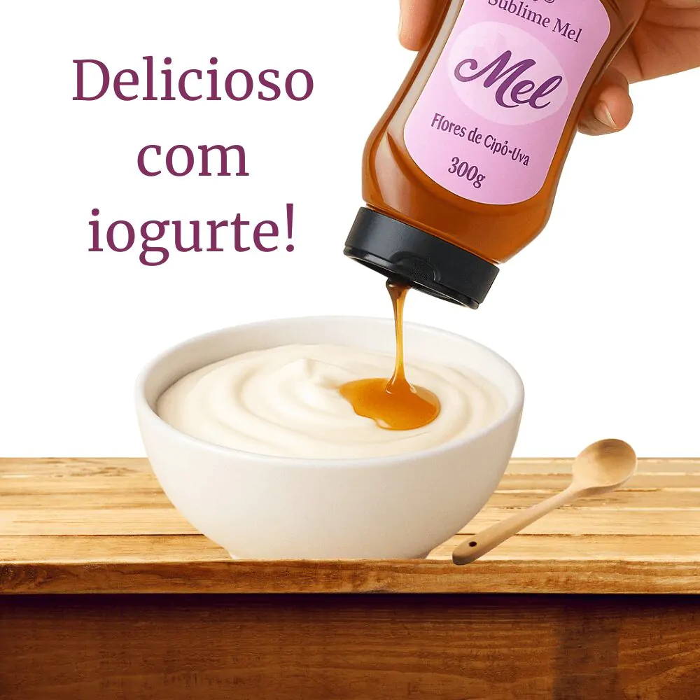 Mel Natural Cipó Uva 300g Sublime Mel® | Sabor Intenso e Gourmet - Imagem 3