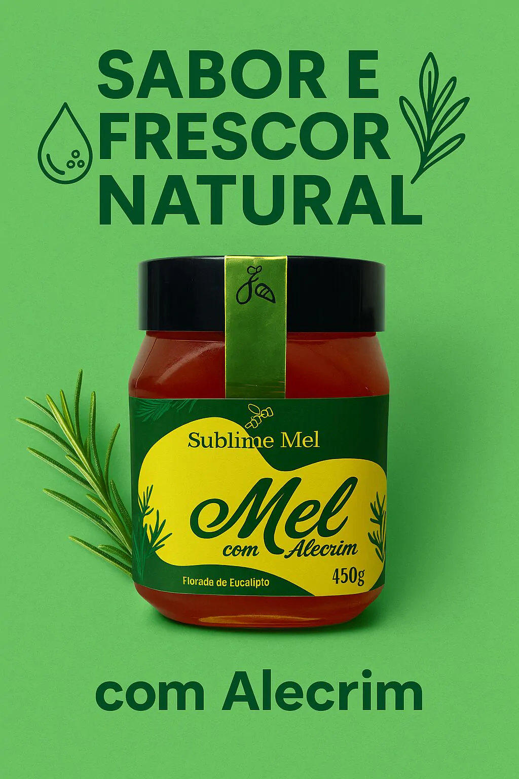 Mel Composto com Alecrim 450 g - Sublime Mel - Imagem 2