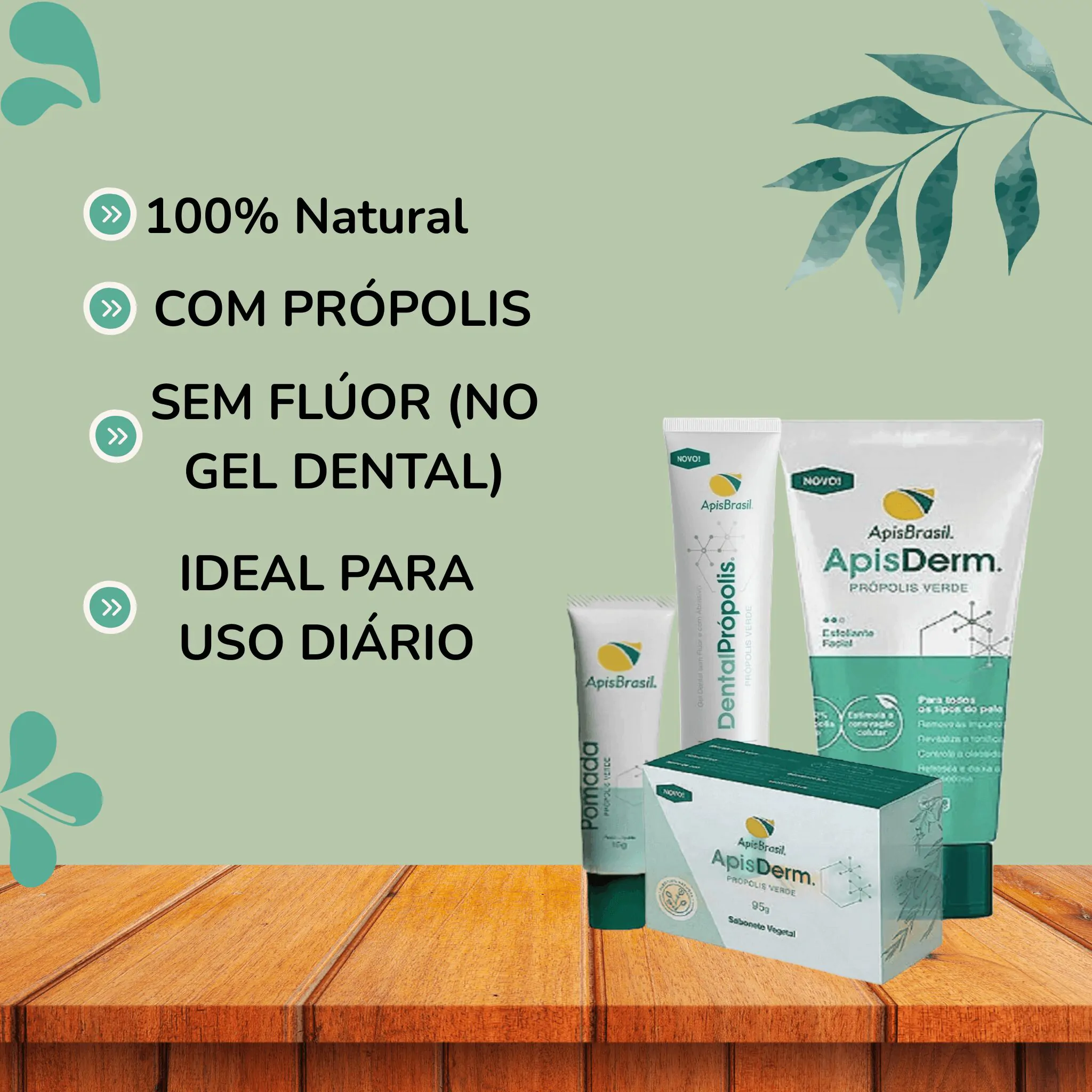 Kit Skincare 4 em 1 Apis Brasil | Sabonete, Esfoliante, Pomada e Gel Dental Própolis | Cuidado Completo - Imagem 4